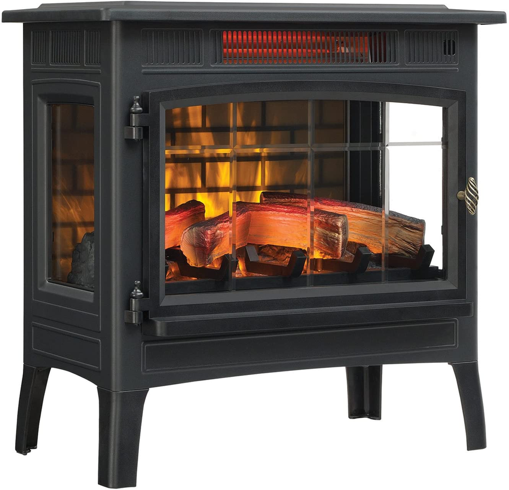 Duraflame 3D Infrared Electric Fireplace Stove with Remote Control - Portable Indoor Space Heater